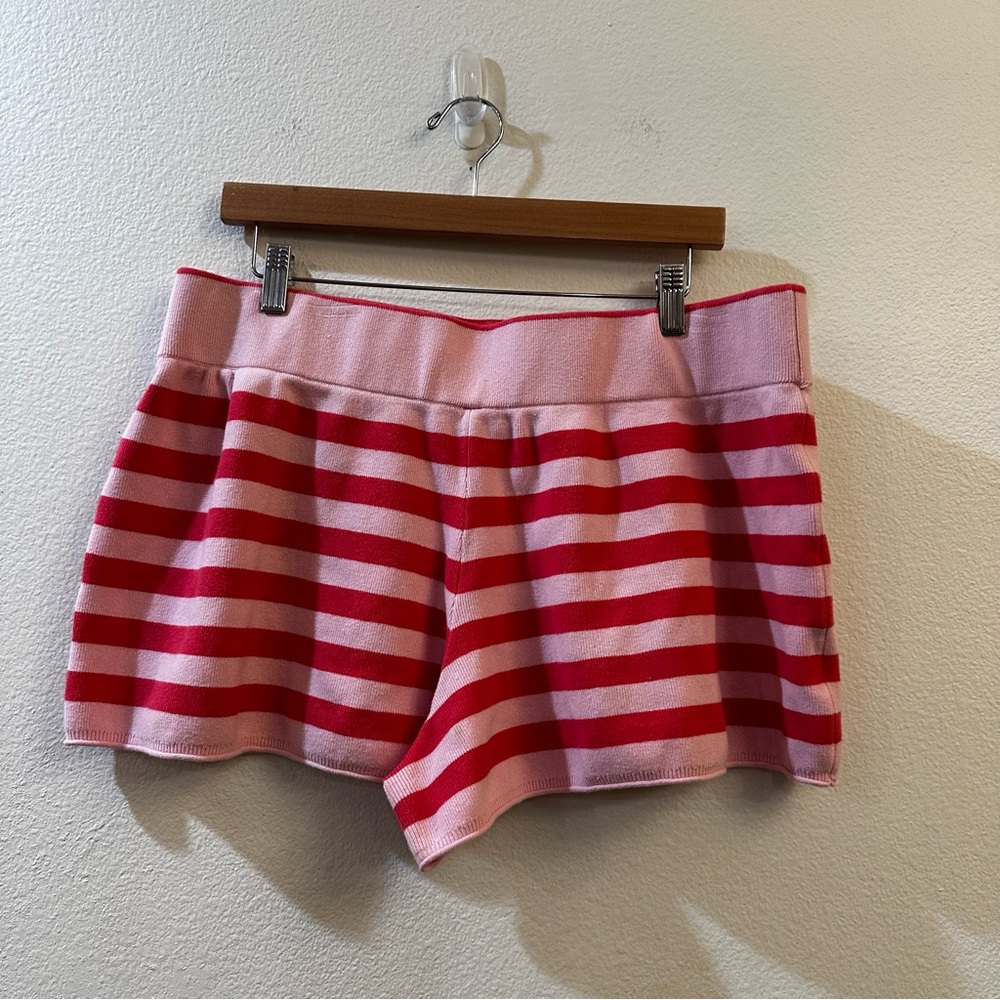 *SOLD* Anthropologie x Daily Practice Striped Sweater Shorts Pink Size 2X - Picture 9 of 13
